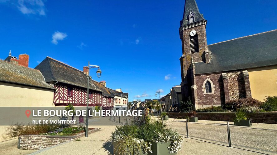 Le bourg de l'Hermitage (35)