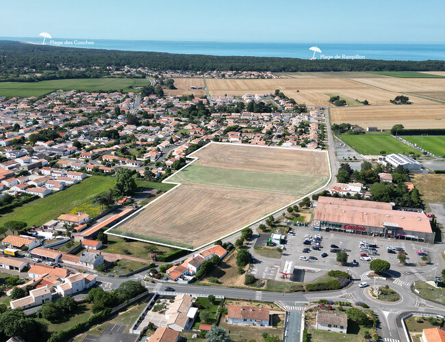 Terrains à vendre à Longeville sur mer, photo aérienne du lotissement Le Clouzy