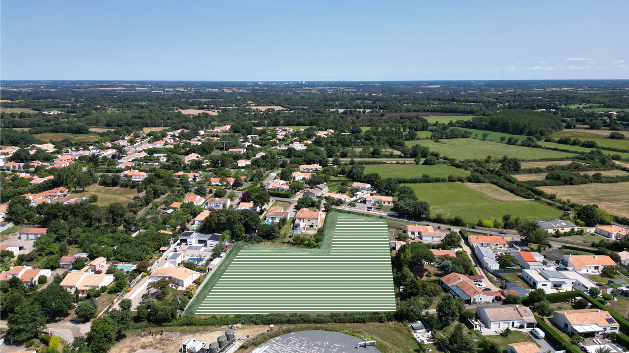 Terrains à vendre à la Sainte Foy, photo aérienne du lotissement l'oréee des Sables