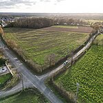 Photo aérienne du terrain pour le lotissement Embocage à FENEU