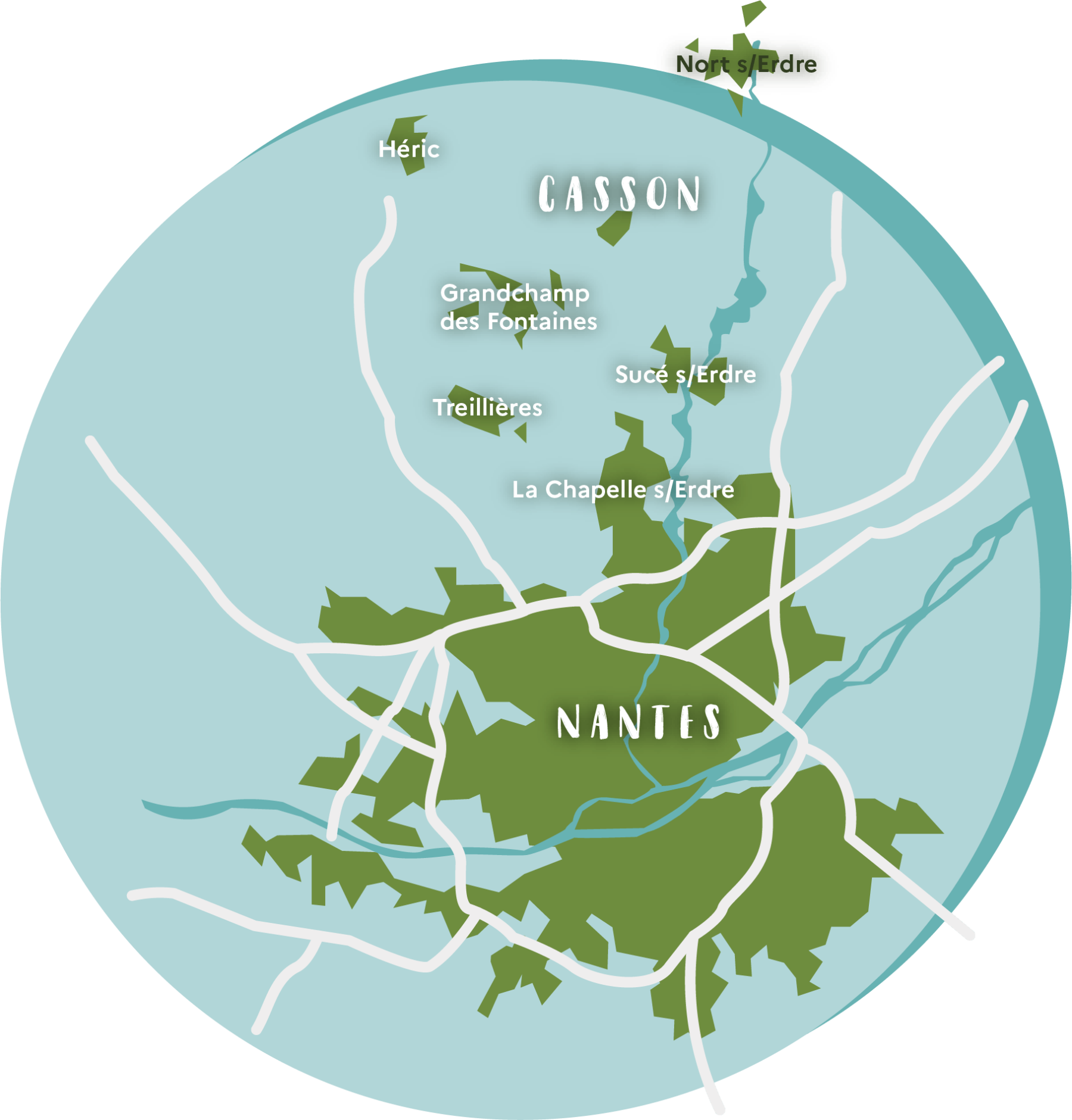 Plan de situation de la commune de CASSON
