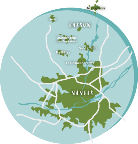 Plan de situation de la commune de CASSON
