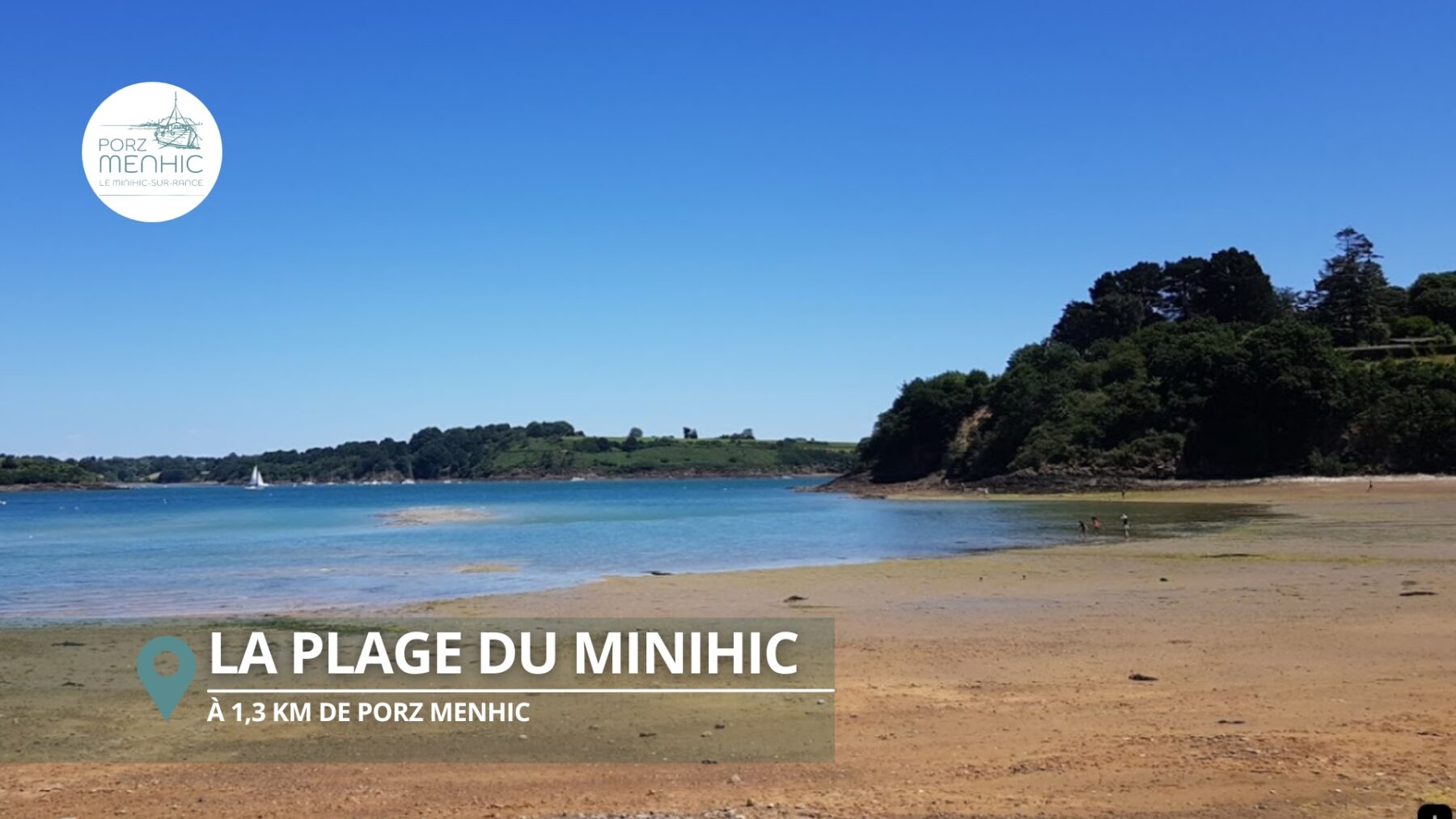 La plage du Minihic-sur-Rance à proximité du lotissement Porz-Menhic